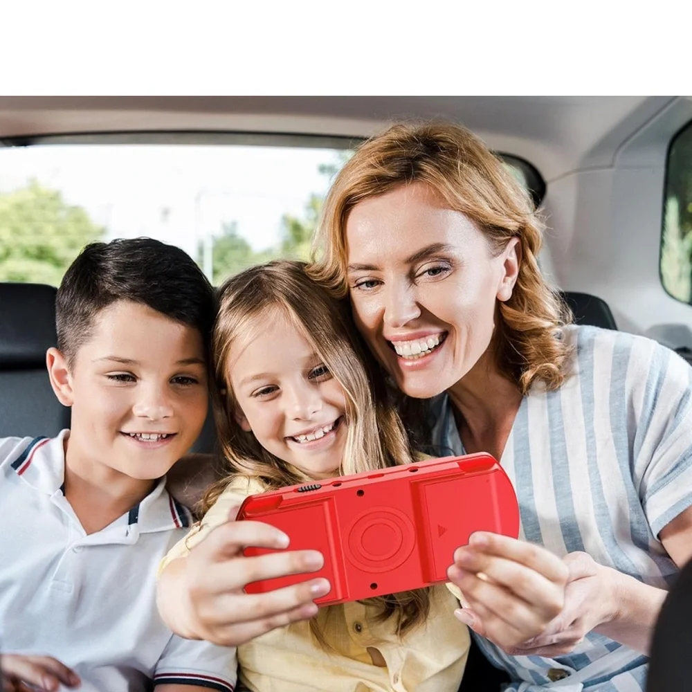 Gamplae Red Handheld Gaming Console with Accessories